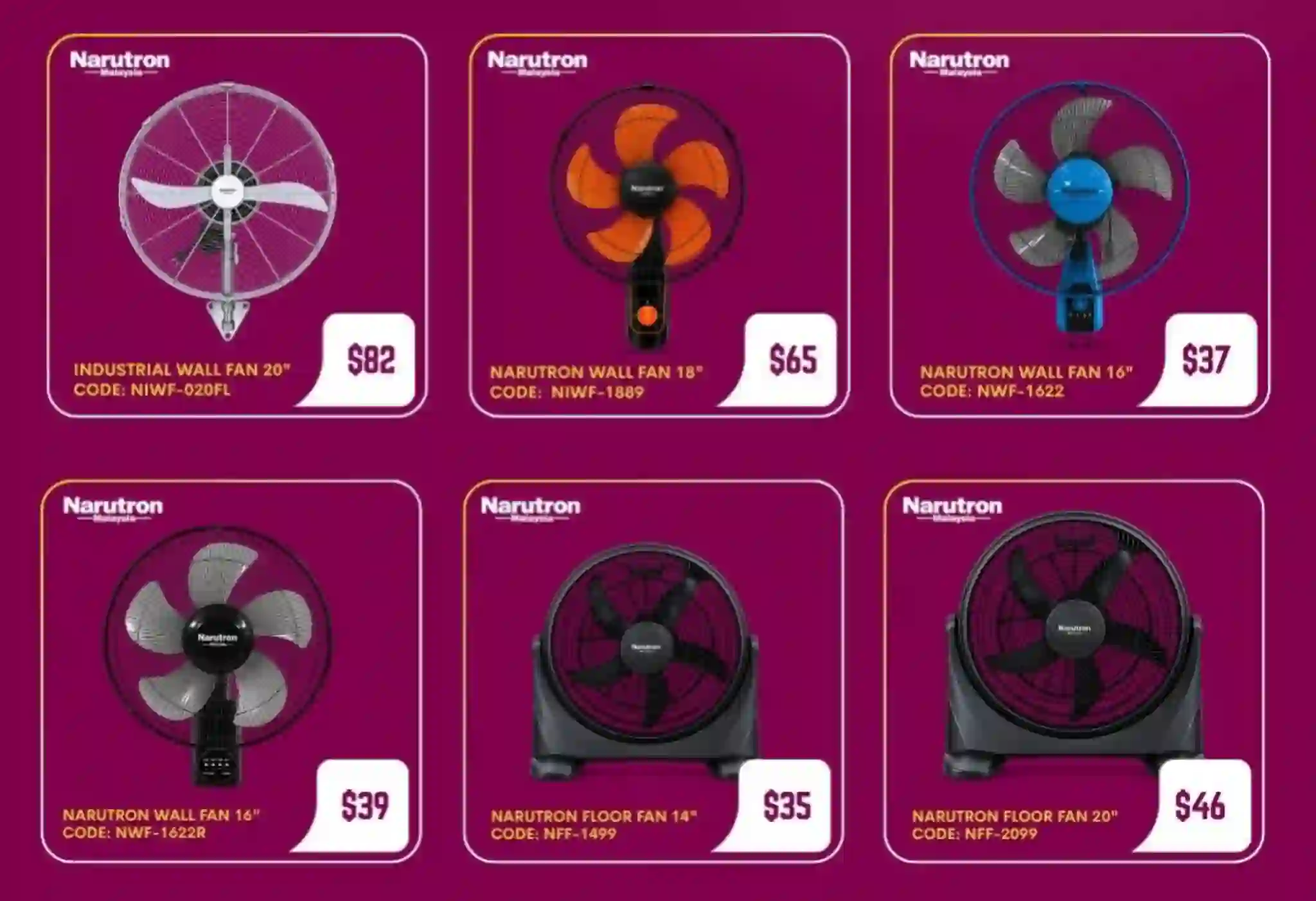 Narutron Floor & Wall Fan