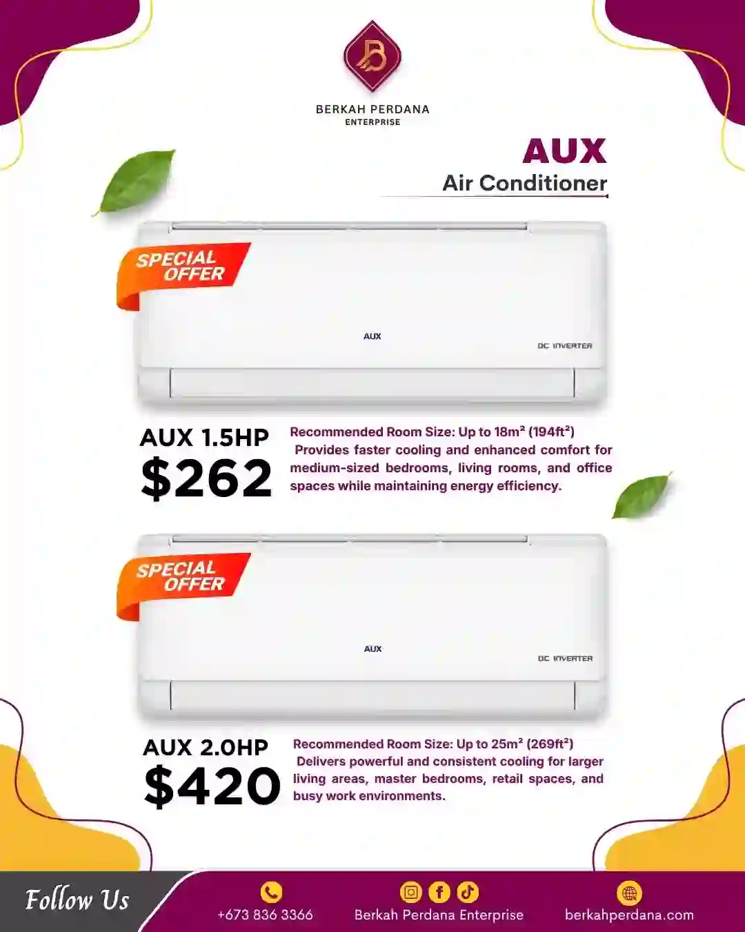 Air Conditioner Spec Sheet 2