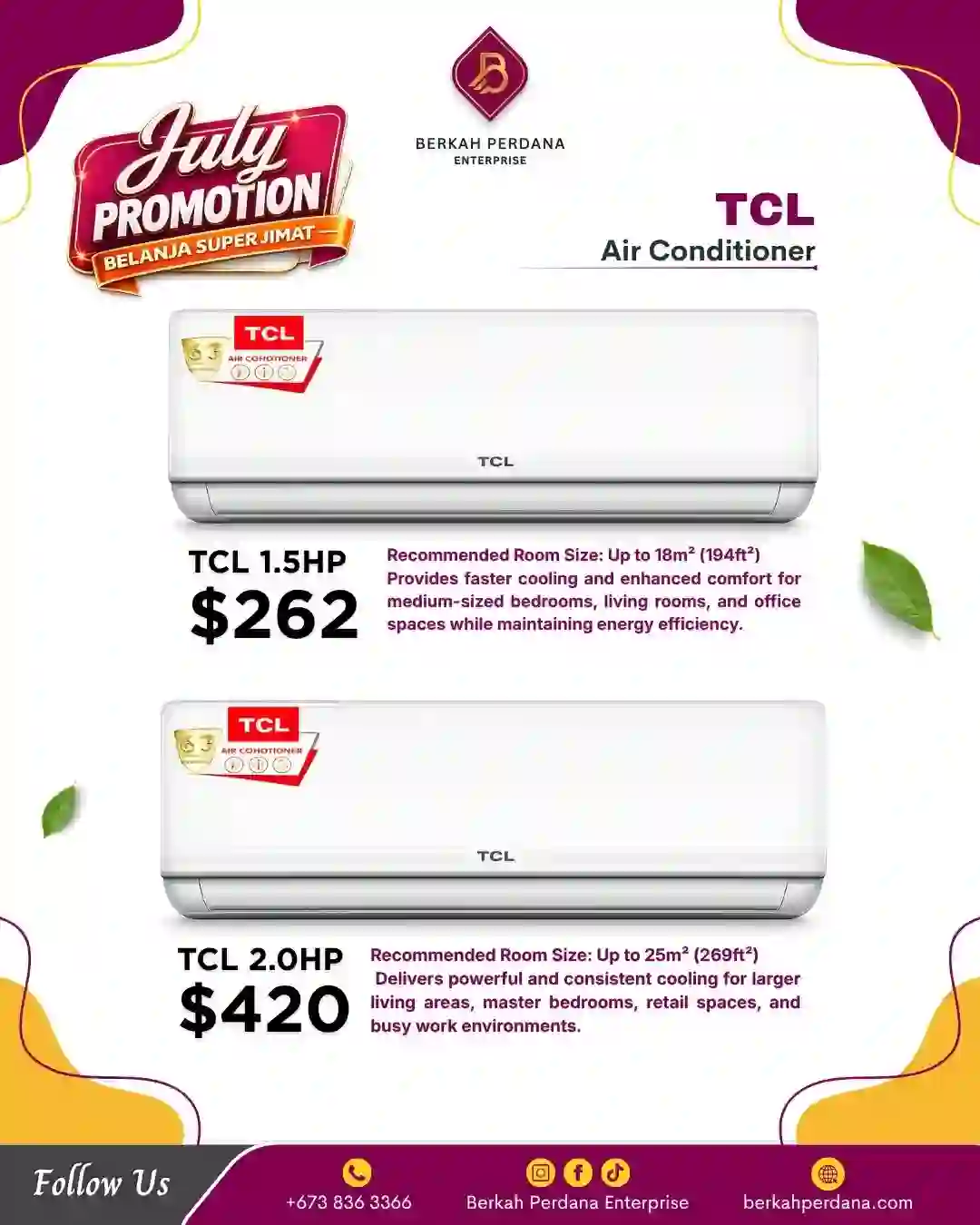Air Conditioner Spec Sheet