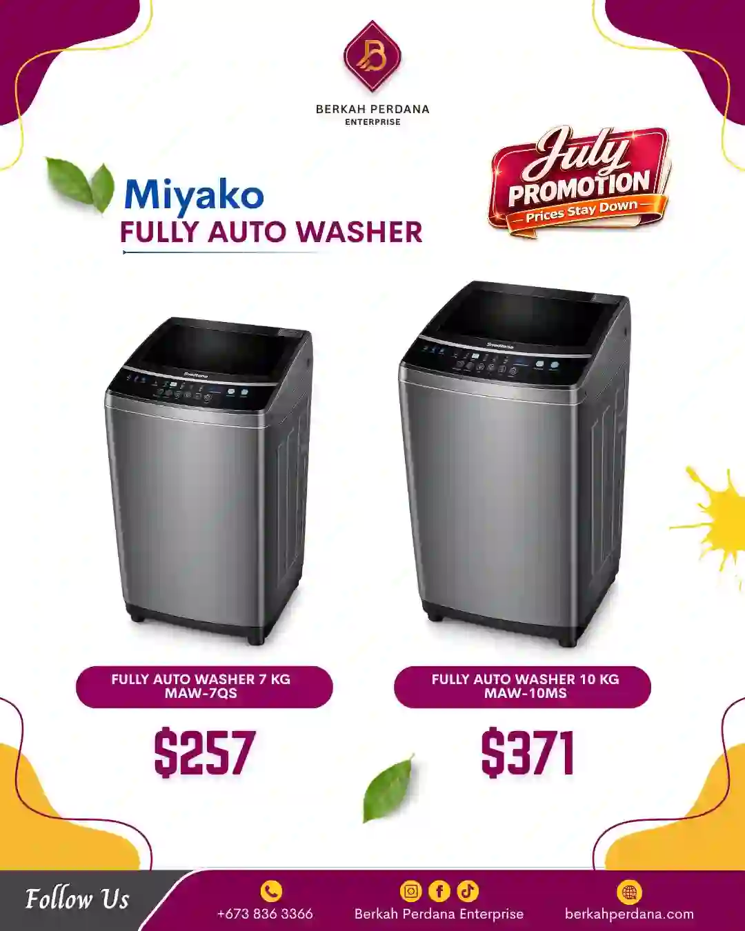 Auto Washer Black Set 2