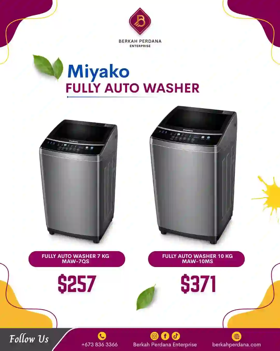 Auto Washer Black Set