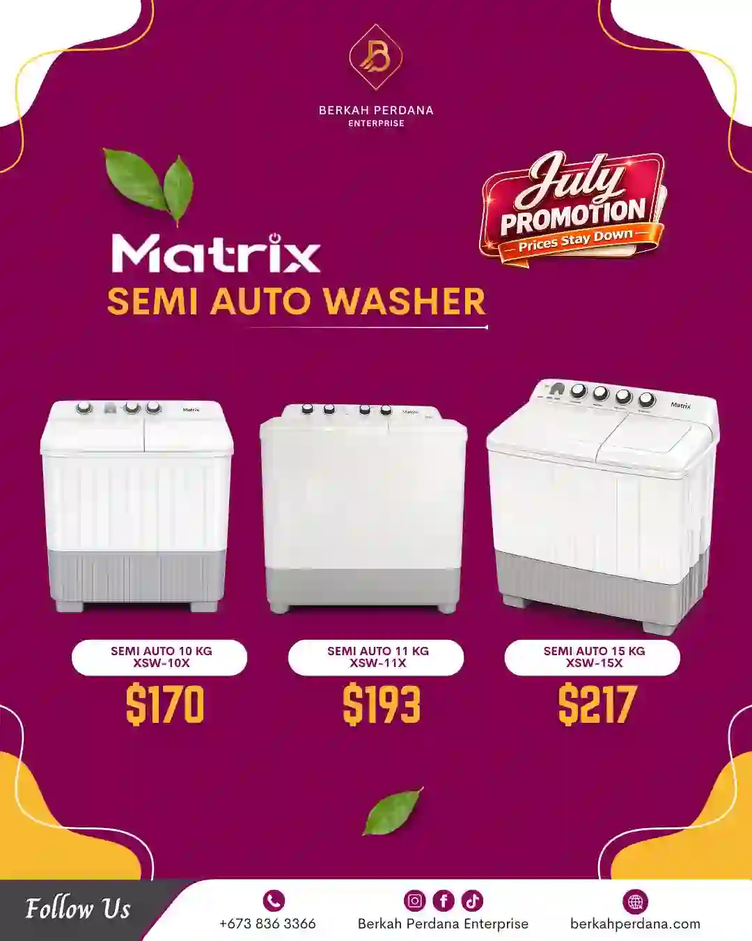 Semi Auto Washer Set 2