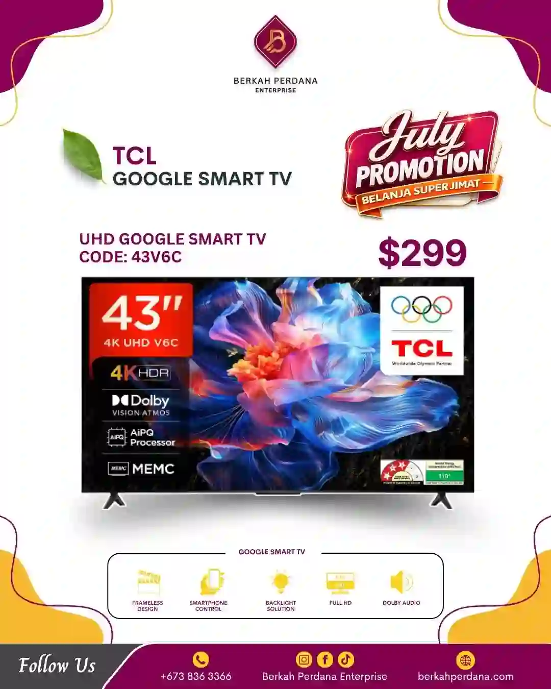 Smart TV Tcl 43 Inch
