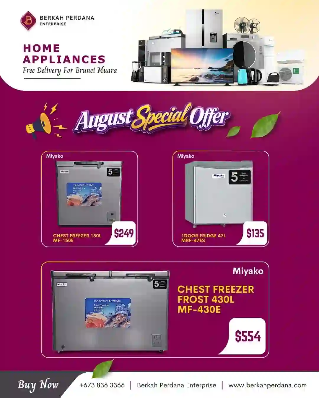 Miyako Chest Freezer Fridge