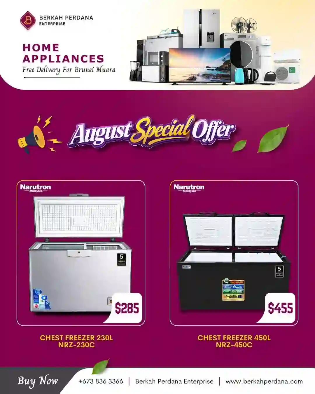 Narutron Chest Freezer 230 450l